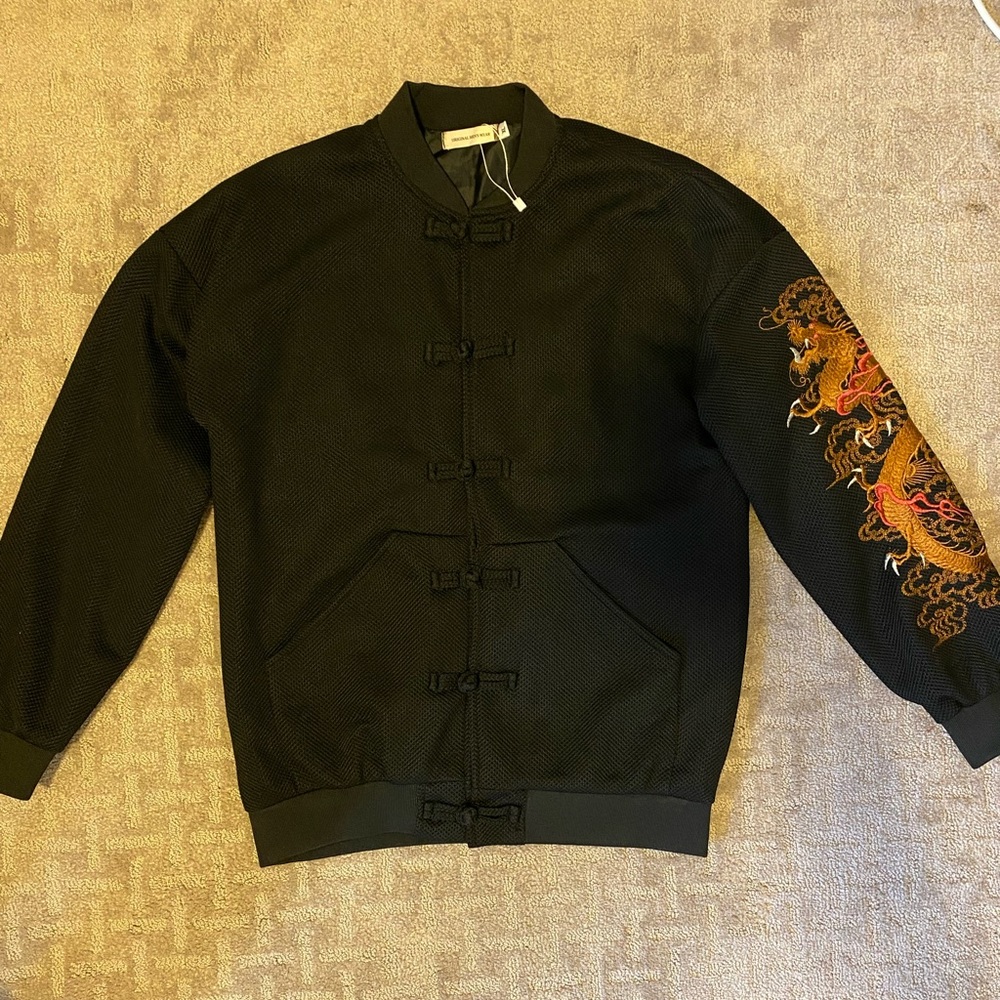 Men’s Black Dragon Bomber Jacket
